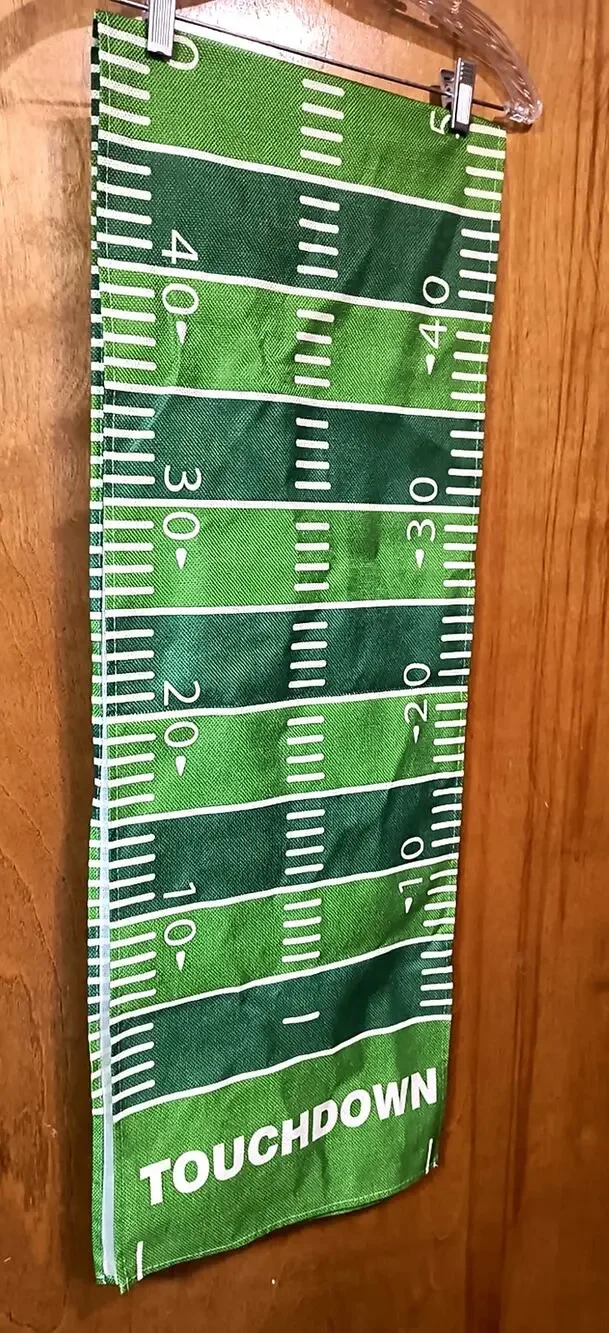 2103. Football Themed Fabric Table Runner and 4 Placemats Party Decor Game Day